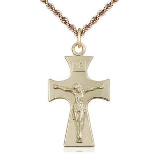 14kt Gold Celtic Crucifix Medal