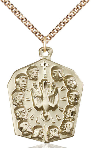 14kt Gold Filled Apostles Medal Catholic Jewelry