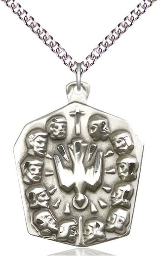 Sterling Silver Apostles Medal Catholic Jewelry