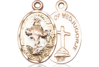 14kt Gold Filled Our Lady of Medugorje Medal