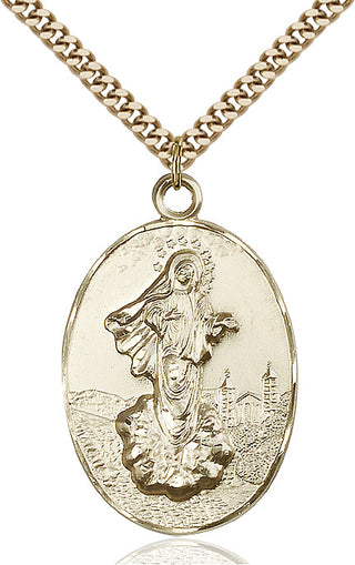 14kt Gold Filled Our Lady of Medugorje Medal Catholic Jewelry