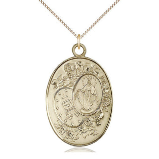 14kt Gold Filled Miraculous Medal Catholic Jewelry