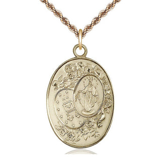 14kt Gold Filled Miraculous Medal Catholic Jewelry