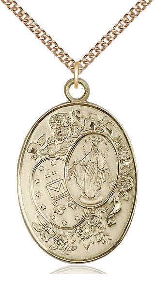 14kt Gold Miraculous Medal