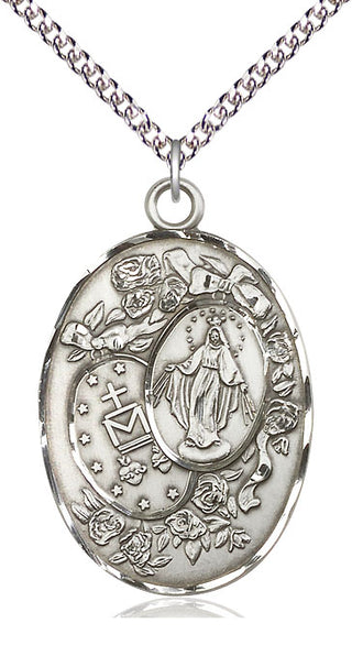 Sterling Silver Miraculous Medal Catholic Jewelry