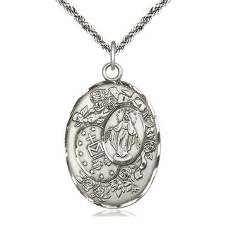 Sterling Silver Miraculous Medal Catholic Jewelry