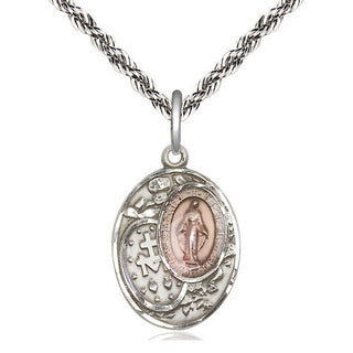 Sterling Silver Miraculous Medal Religious Jewelry
