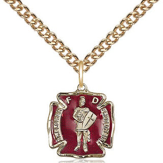14kt Gold Filled Saint Florian Medal Religious and Catholic Jewelry Engraved Catholic Saint Jewelry