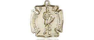 14kt Gold Filled Saint Florian Medal Engraved Catholic Saint Jewelry
