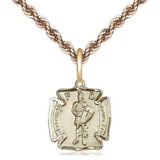 14kt Gold Filled Saint Florian Medal Religious and Catholic Jewelry Engraved Catholic Saint Jewelry