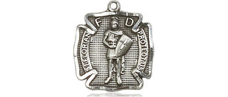 Pewter Saint Florian Medal Engraved Catholic Saint Jewelry