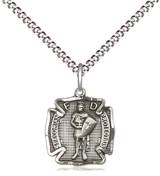 Pewter Saint Florian Medal Religious and Catholic Jewelry Engraved Catholic Saint Jewelry
