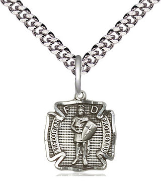 Pewter Saint Florian Medal Religious and Catholic Jewelry Engraved Catholic Saint Jewelry