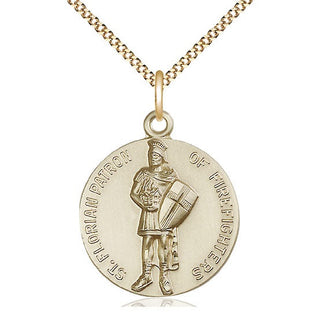 14kt Gold Filled Saint Florian Medal Catholic Jewelry