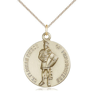 14kt Gold Filled Saint Florian Medal Catholic Jewelry