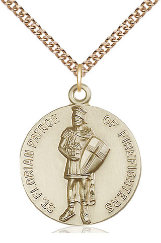 14kt Gold Filled Saint Florian Medal Catholic Jewelry