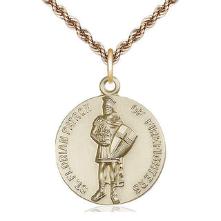 14kt Gold Filled Saint Florian Medal Catholic Jewelry