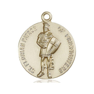 14kt Gold Saint Florian Medal