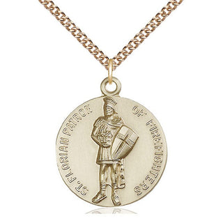 14kt Gold Saint Florian Medal