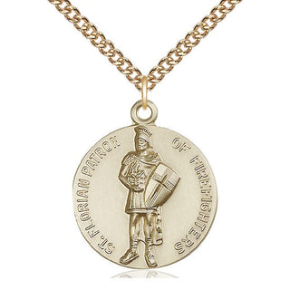 14kt Gold Saint Florian Medal