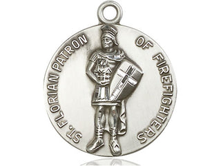 Sterling Silver Saint Florian Medal Catholic Jewelry