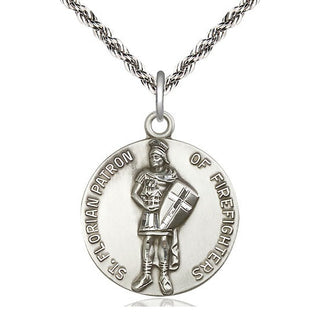 Sterling Silver Saint Florian Medal Catholic Jewelry