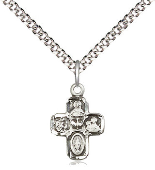 Pewter 5-Way Medal Religious and Catholic Jewelry
