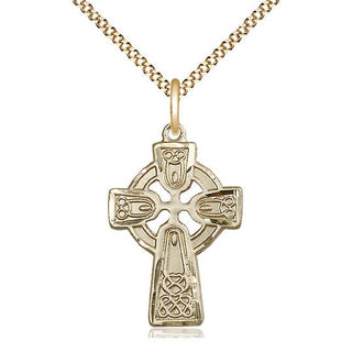 14kt Gold Filled Celtic Cross Medal Catholic Jewelry