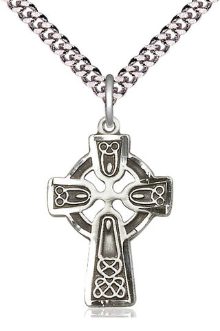 Sterling Silver Celtic Cross Medal Catholic Jewelry