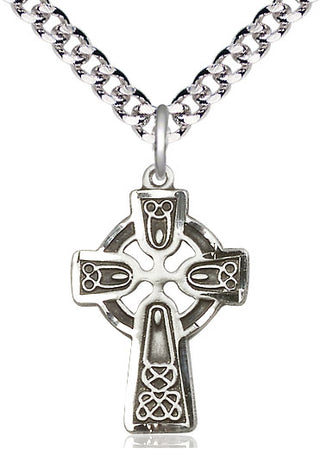 Sterling Silver Celtic Cross Medal Catholic Jewelry