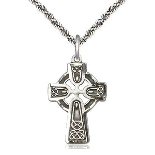 Sterling Silver Celtic Cross Medal Catholic Jewelry