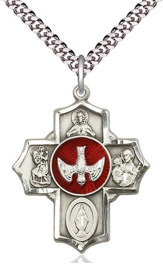Pewter 5-Way Medal Catholic Jewelry