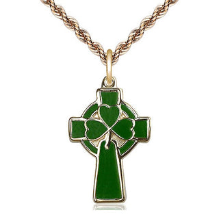 14kt Gold Filled Celtic Cross Medal Catholic Jewelry