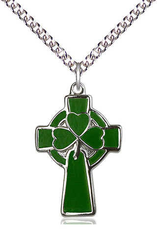 Sterling Silver Celtic Cross Medal Catholic Jewelry