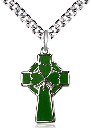 Sterling Silver Celtic Cross Medal Catholic Jewelry