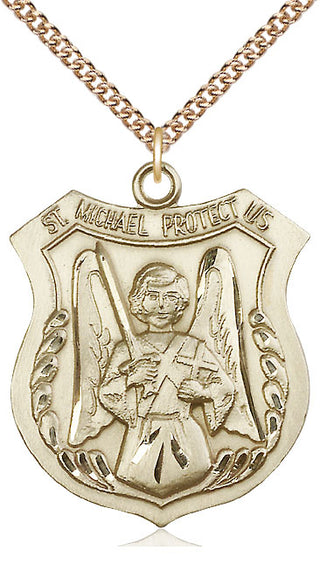 14kt Gold Saint Michael the Archangel Medal