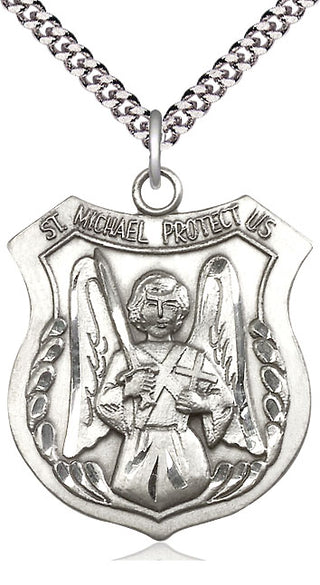 Sterling Silver Saint Michael the Archangel Medal Catholic Jewelry