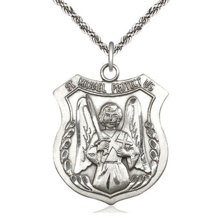 Sterling Silver Saint Michael the Archangel Medal Catholic Jewelry