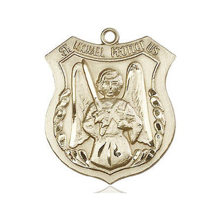 14kt Gold Saint Michael the Archangel Medal