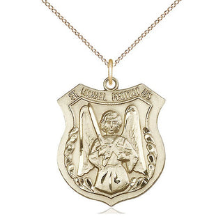 14kt Gold Saint Michael the Archangel Medal
