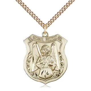 14kt Gold Saint Michael the Archangel Medal