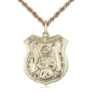 14kt Gold Saint Michael the Archangel Medal