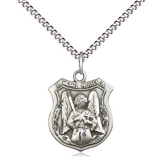 Sterling Silver Saint Michael the Archangel Medal Religious Jewelry