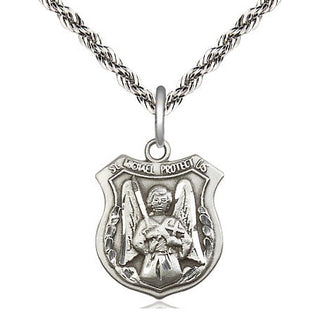 Sterling Silver Saint Michael the Archangel Medal Religious Jewelry