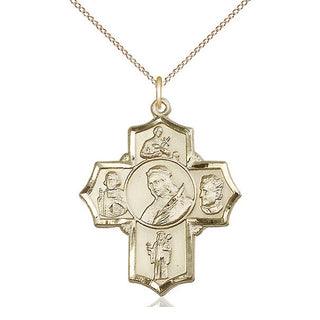 14kt Gold Filled Philomena Vian Bos Jude Gerard Medal Catholic Jewelry