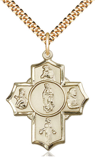 14kt Gold Filled Guadalupe Diego Pio Xav Nino Medal Catholic Jewelry