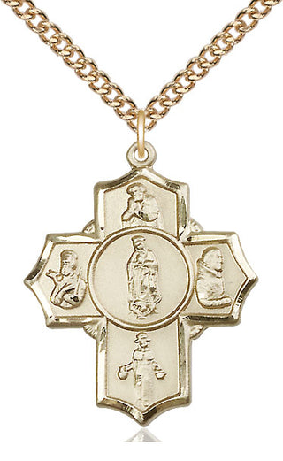 14kt Gold Filled Guadalupe Diego Pio Xav Nino Medal Catholic Jewelry