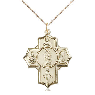 14kt Gold Guadalupe Diego Pio Xav Nino Medal