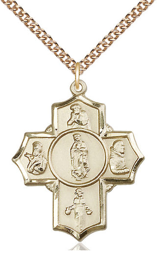 14kt Gold Guadalupe Diego Pio Xav Nino Medal