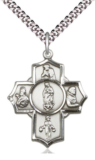 Sterling Silver Guadalupe Diego Pio Xav Nino Medal Catholic Jewelry